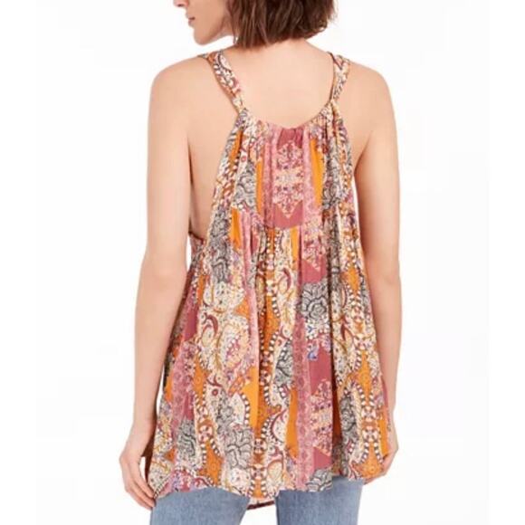 Free People Count Me In Trapeze Top in Floral Combo size Medium - Picture 16 of 16